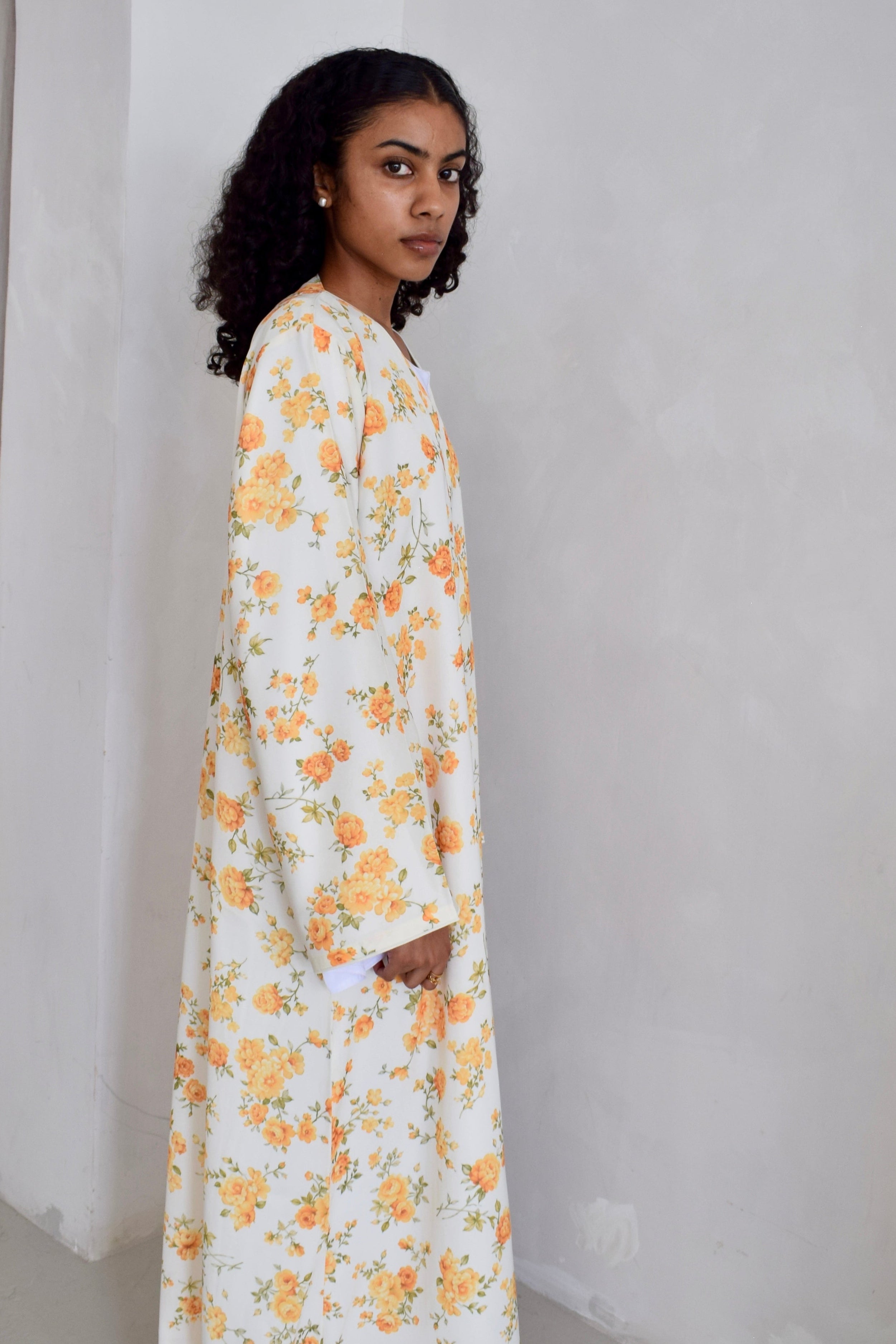 Summer Floral Chiffon Abaya