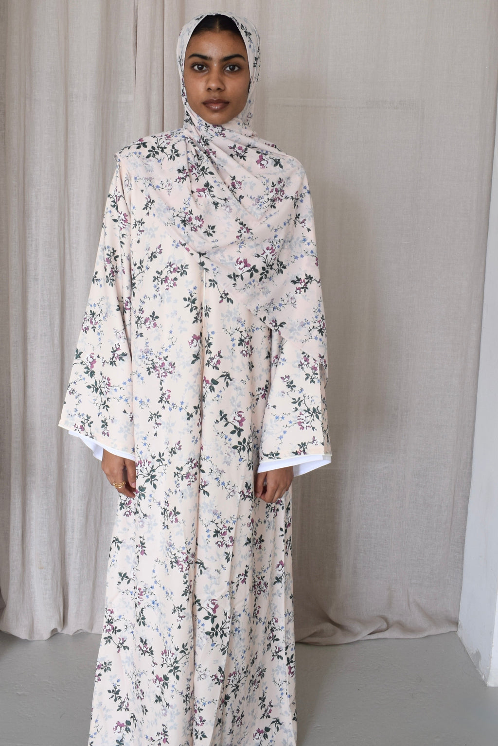 Summer Floral Chiffon Abaya