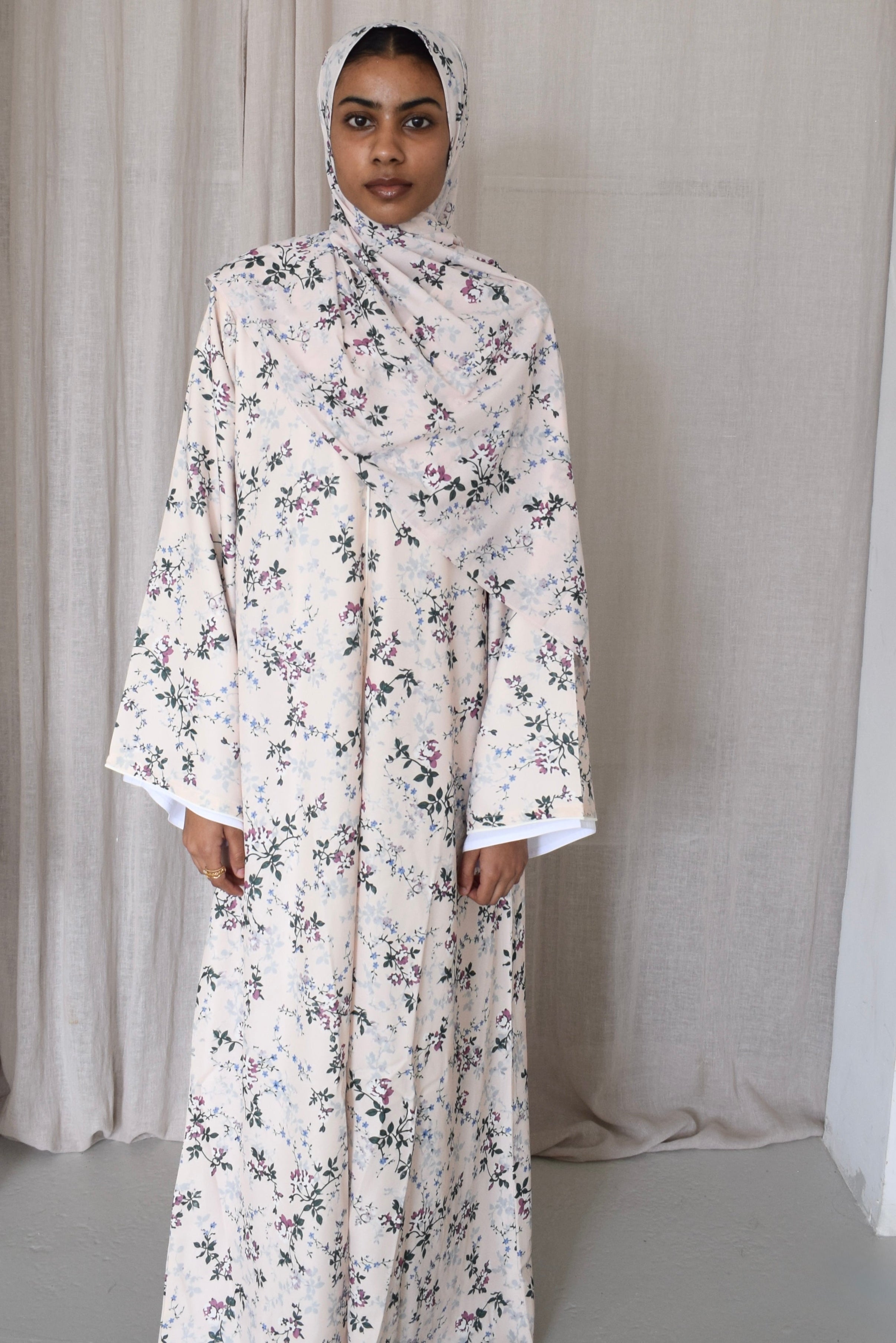 Summer Floral Chiffon Abaya
