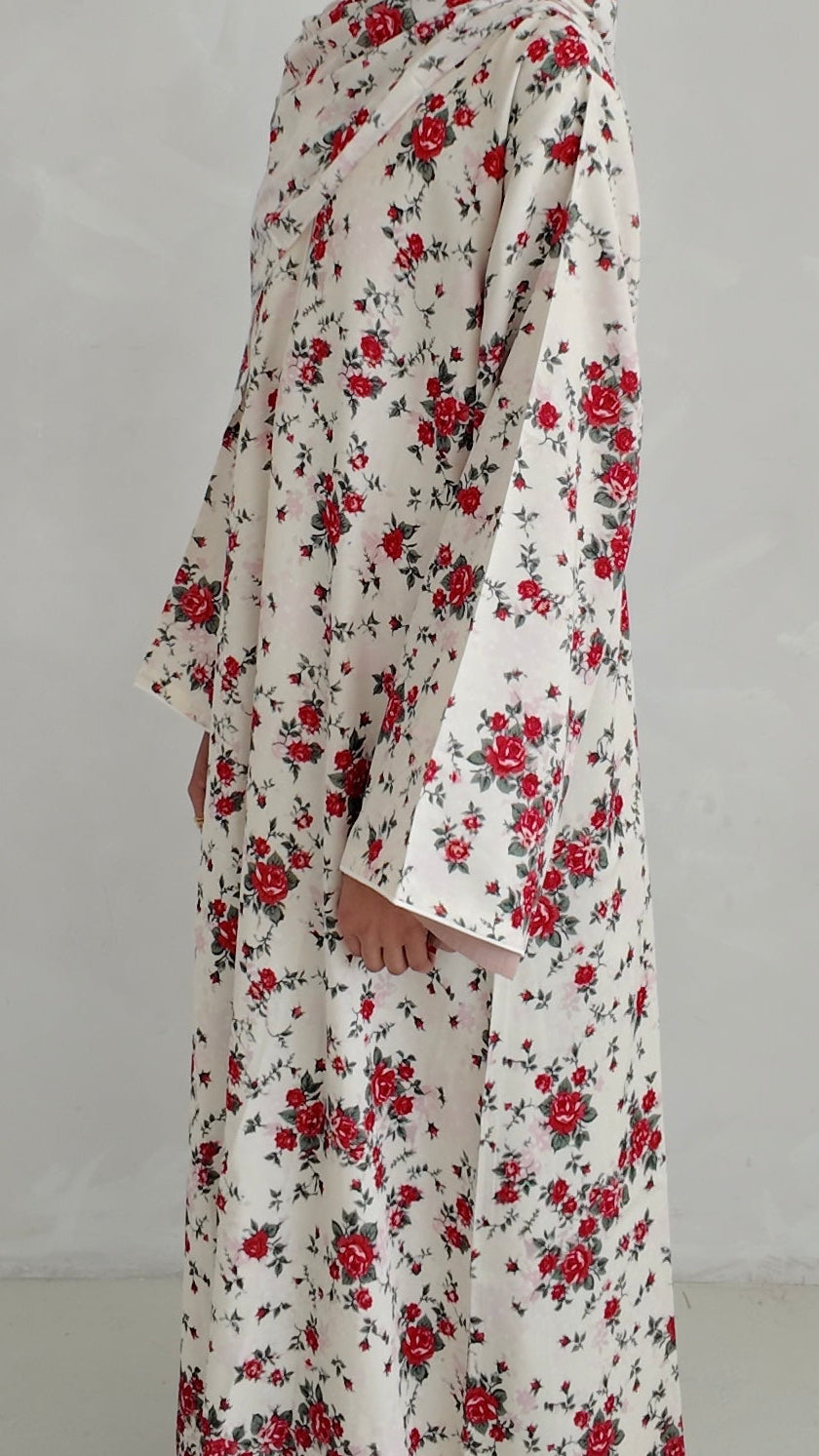 Summer Floral Chiffon Abaya