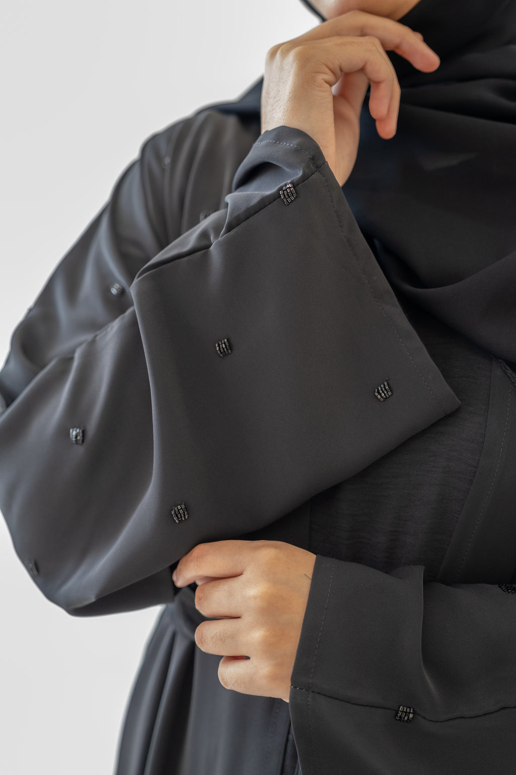 Luxury Nida Abaya Set matching hijab and slip