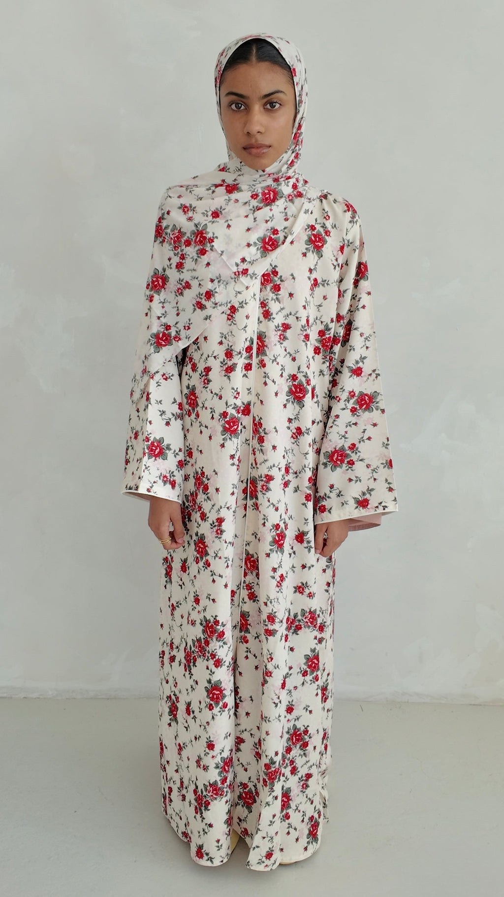 Summer Floral Chiffon Abaya