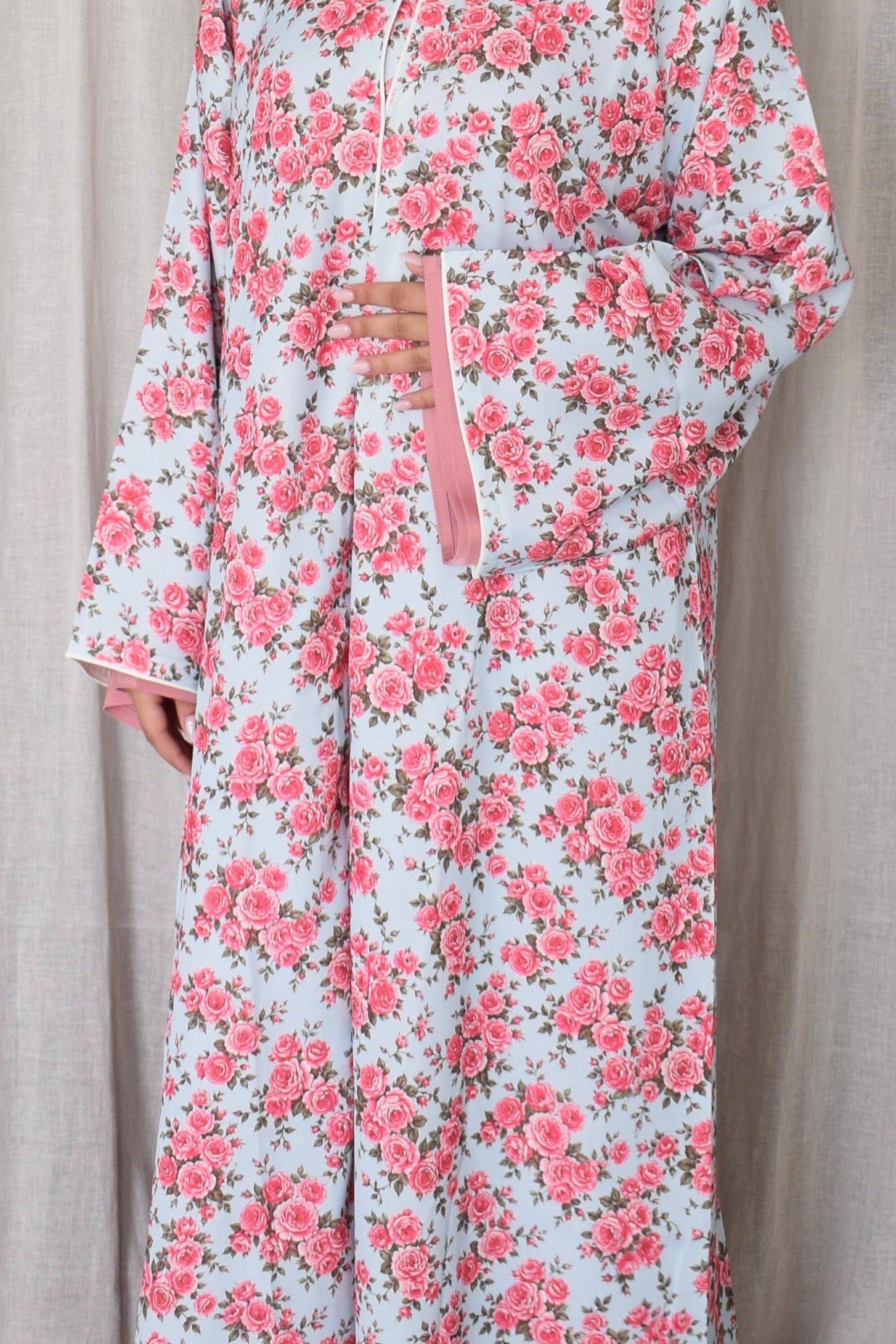 Summer Floral Chiffon Abaya