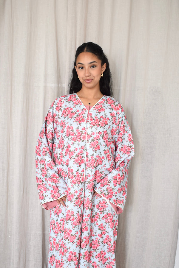 Summer Floral Chiffon Abaya