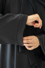 Plain Black Abaya – Premium Nida Fabric for Elegant Modesty