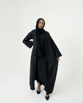 Abaya Winter Coat thick chequered winter outerwear