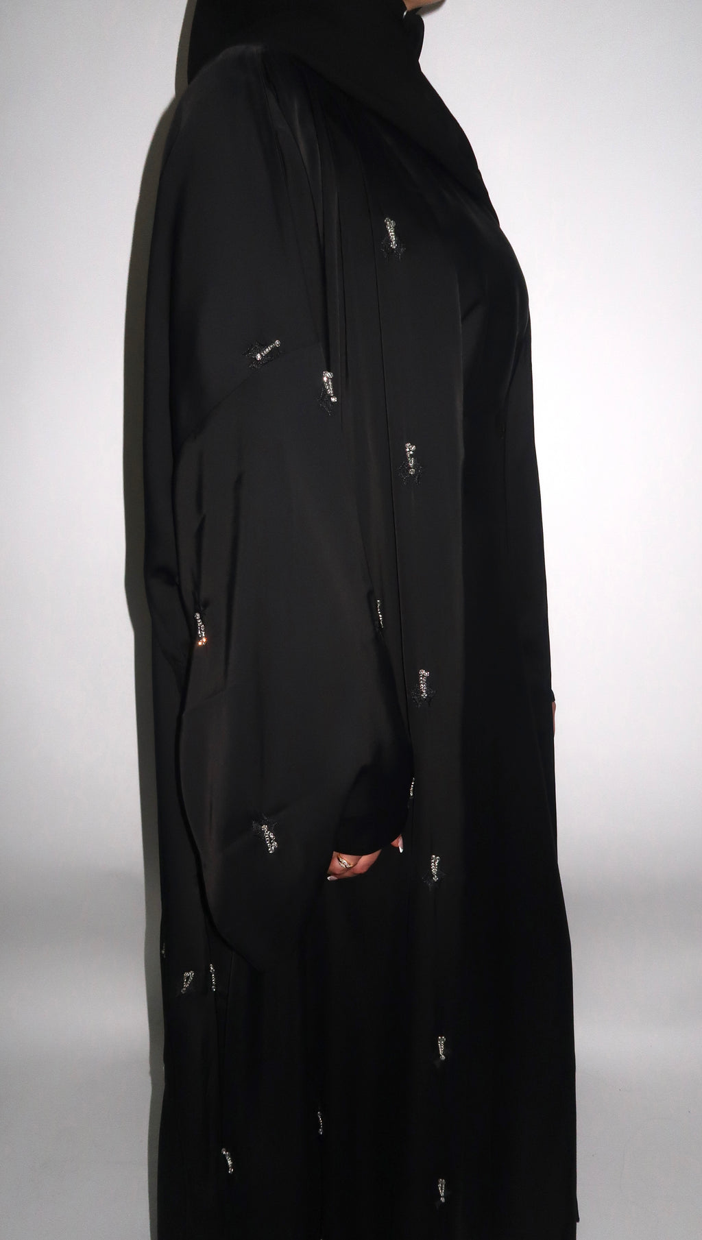 Embroidered Hand Beaded Abaya ONLY Kimono Style | Luxury Modest