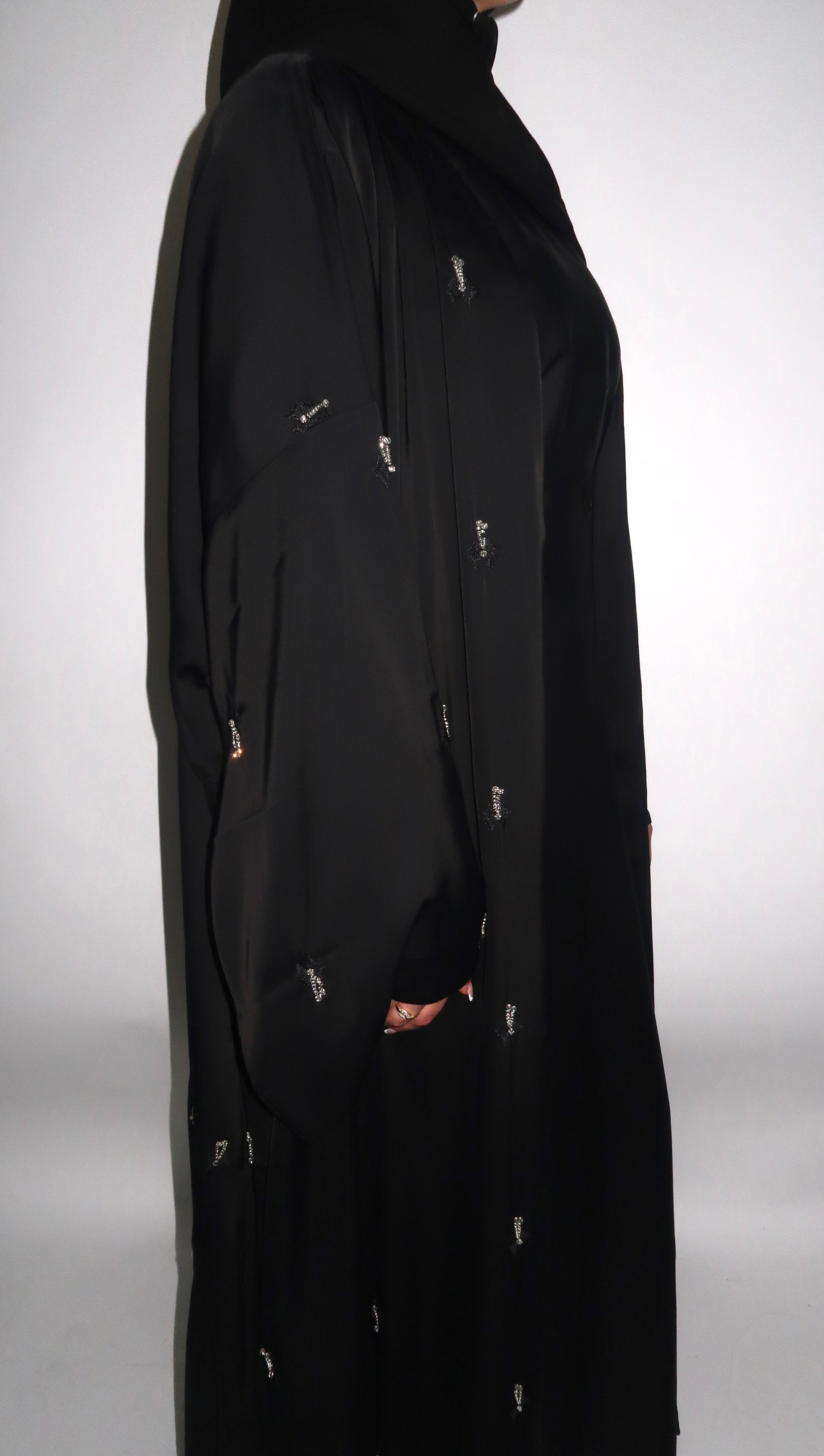 Embroidered Hand Beaded Abaya ONLY Kimono Style | Luxury Modest