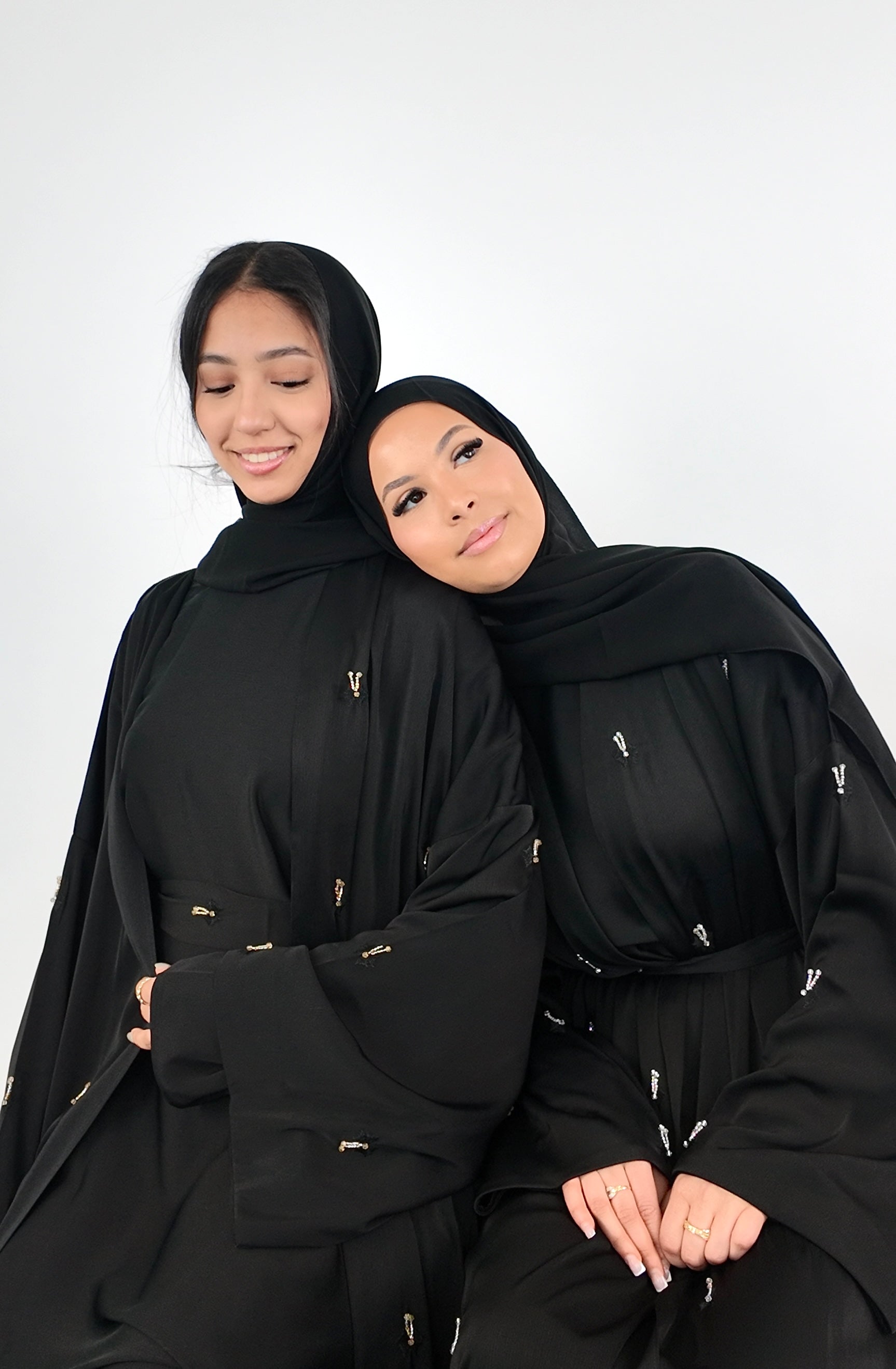 Embroidered Hand Beaded Abaya ONLY Kimono Style | Luxury Modest