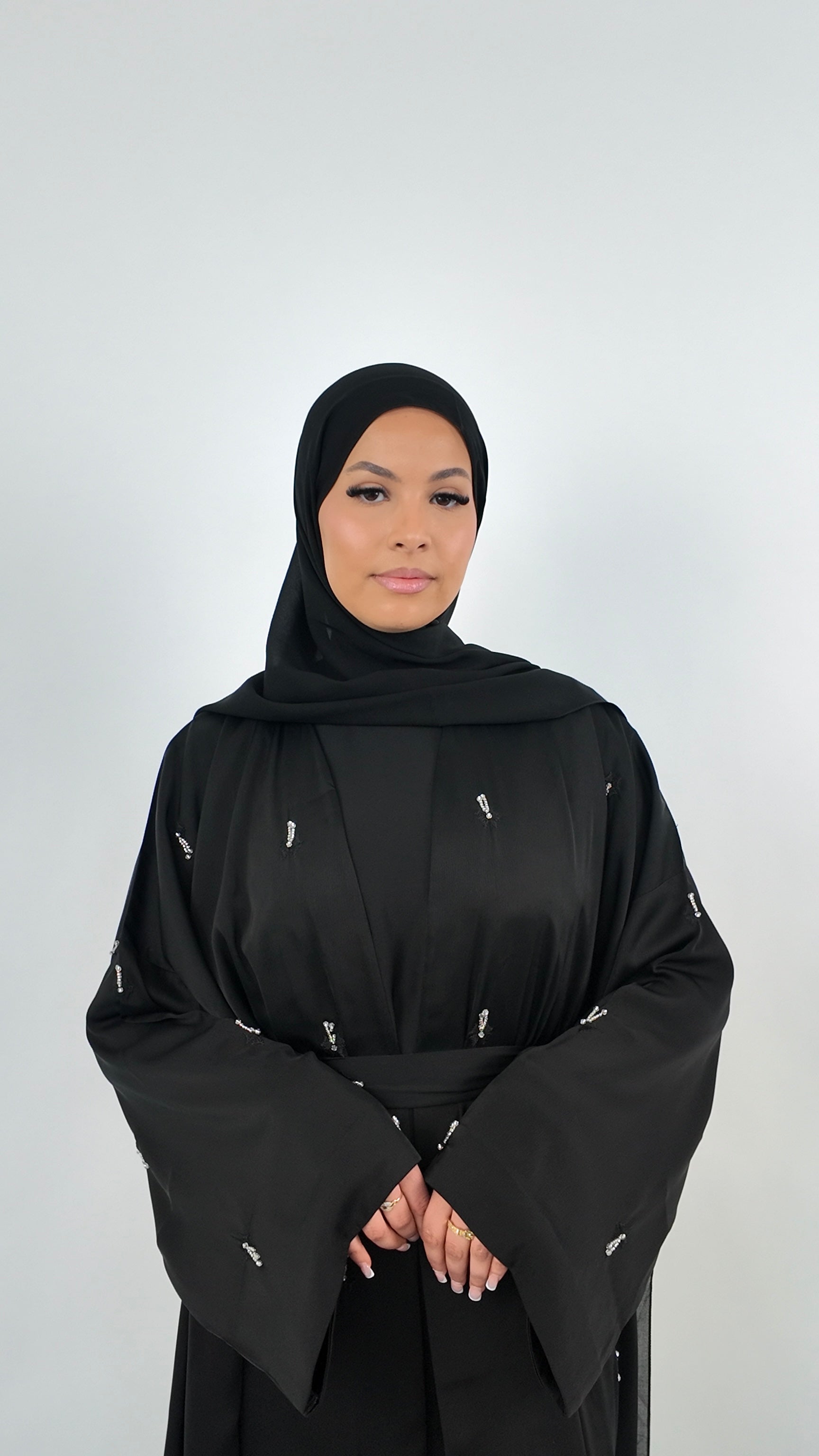 Embroidered Hand Beaded Abaya ONLY Kimono Style | Luxury Modest