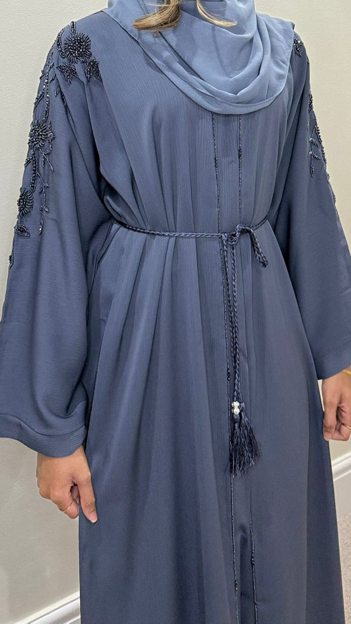 Abaya Hira Embroidered Crinkle Fabric everyday wear
