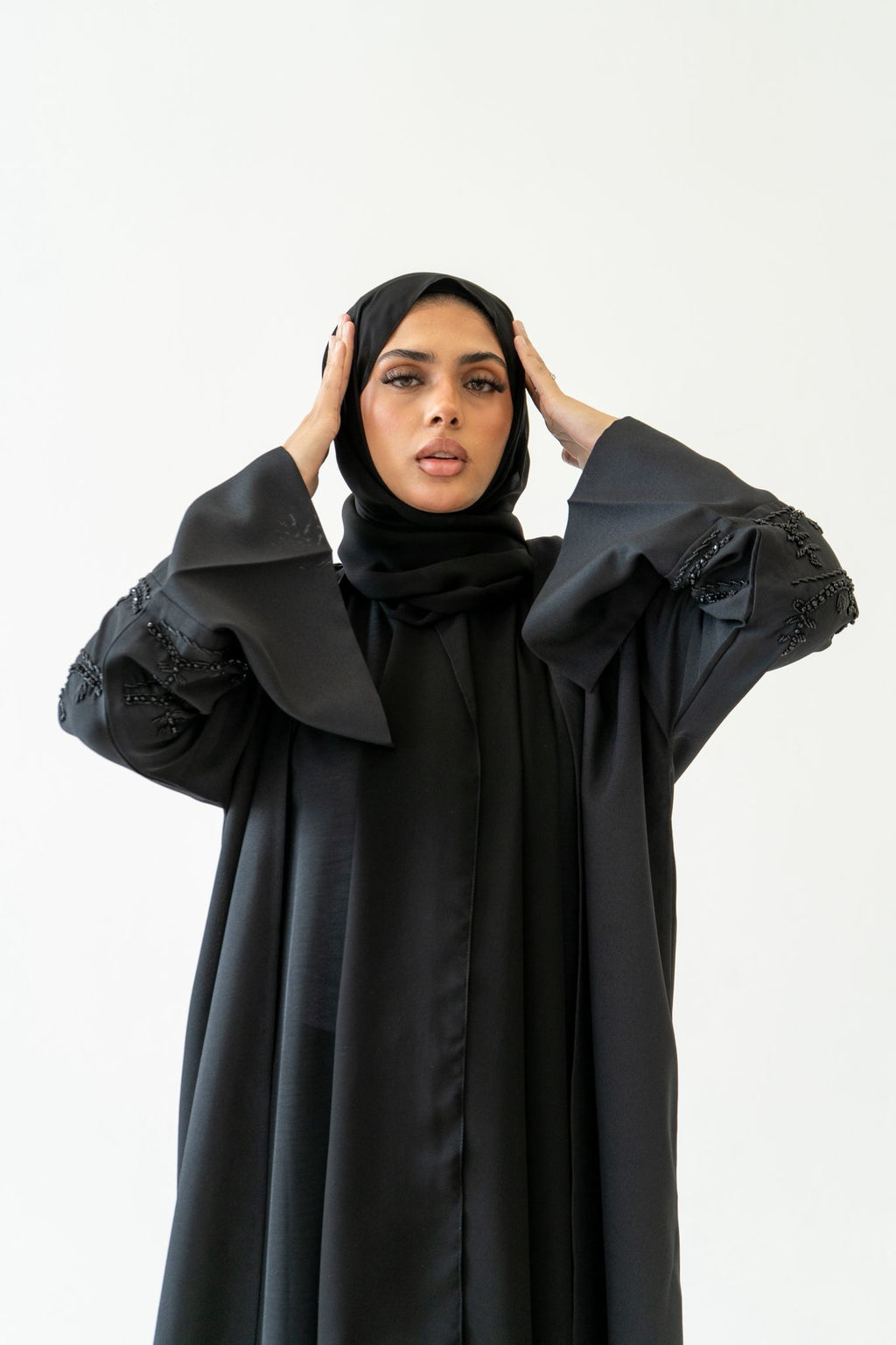 Abaya Maryam Edition styled with hijab