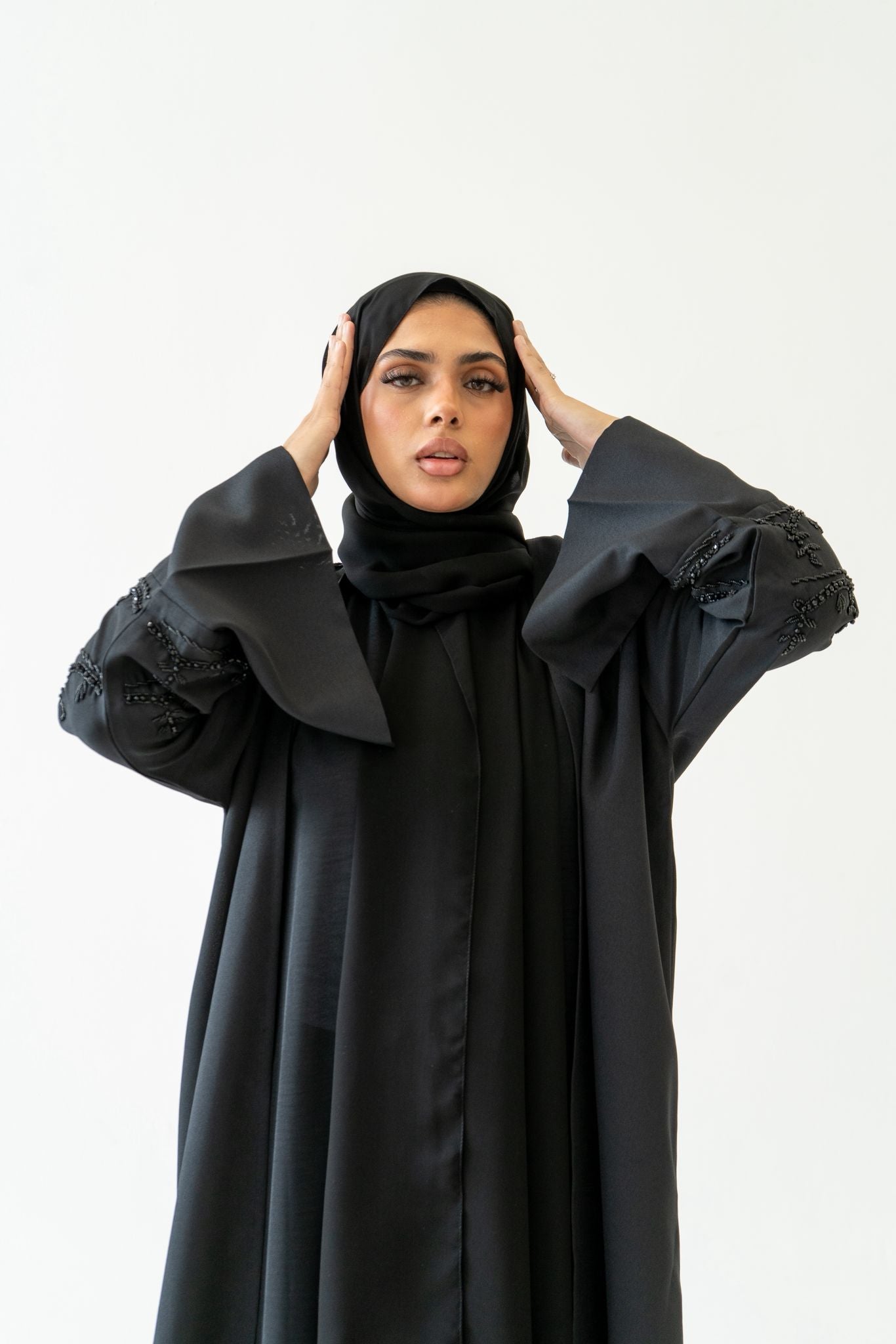 Abaya Maryam Edition styled with hijab