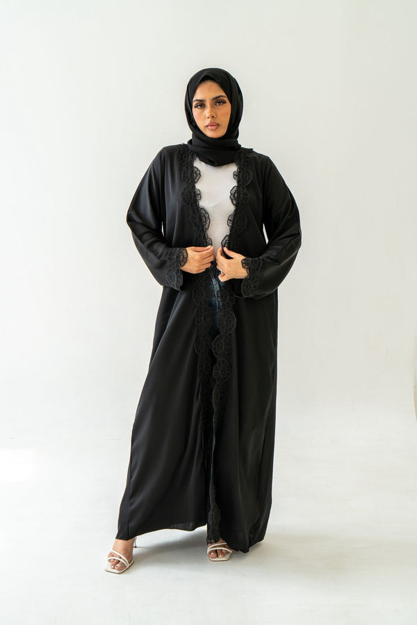 Elegant Lace Abaya Set 3‑piece modest ensemble