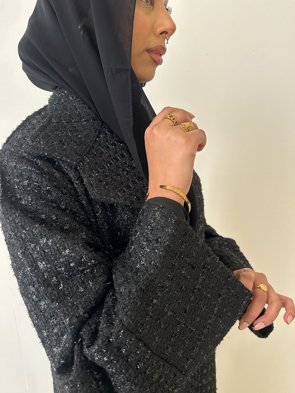 Abaya Winter Coat button‑front modest design