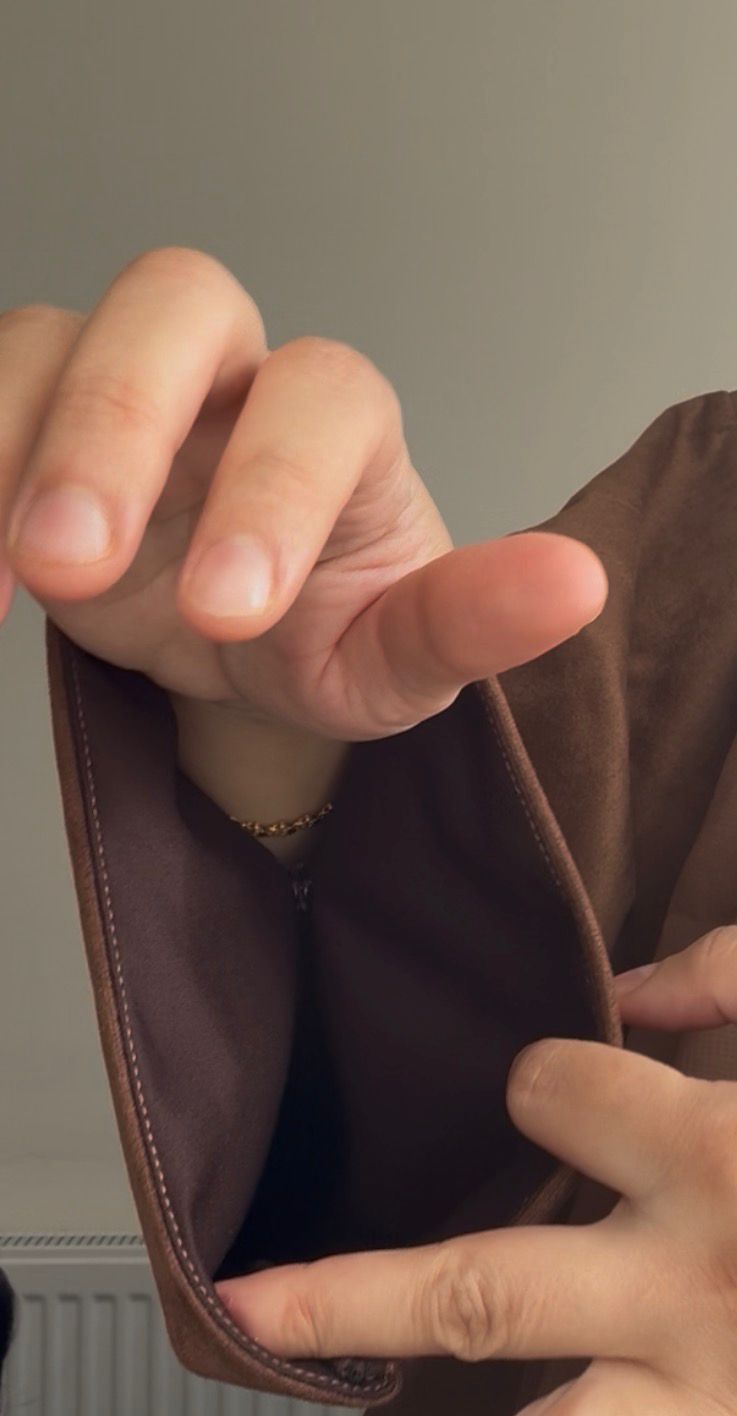 Suede 3 Piece Winter Abaya