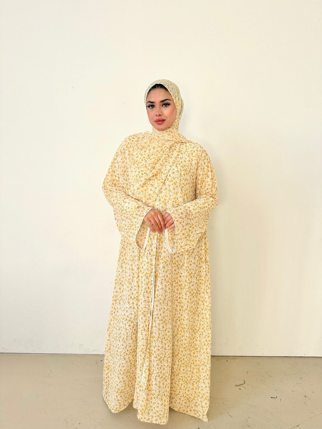 Spring Floral Chiffon Abaya
