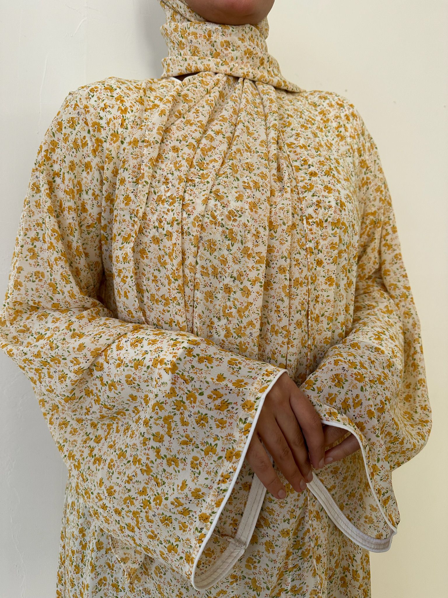 Spring Floral Chiffon Abaya
