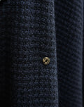 Tweed Button-Front Abaya Coat with Belt & Matching Hijab